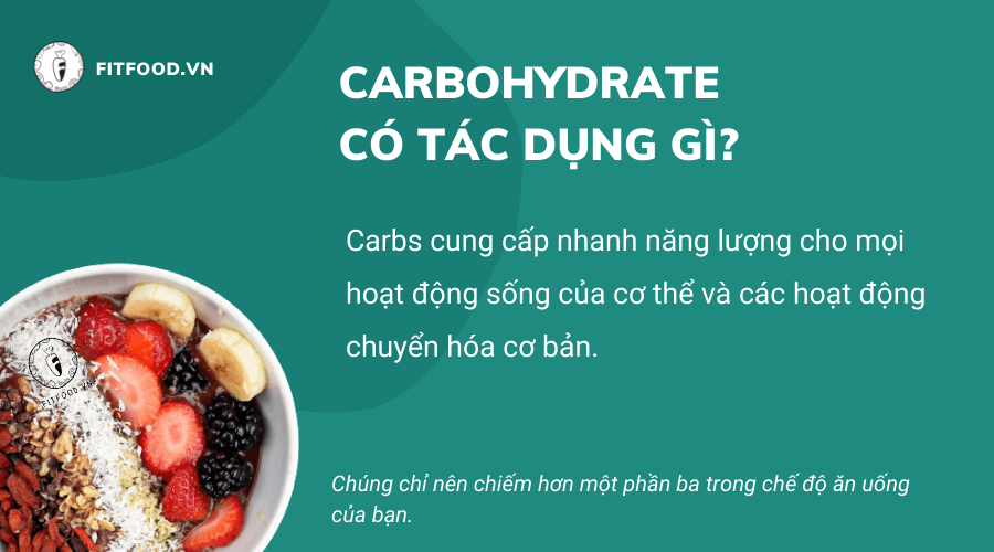 Carbohydrate có tác dụng gì?