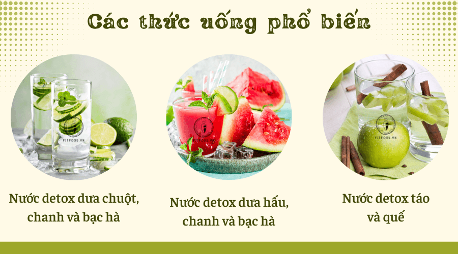 Các thức uống Detox phổ biến