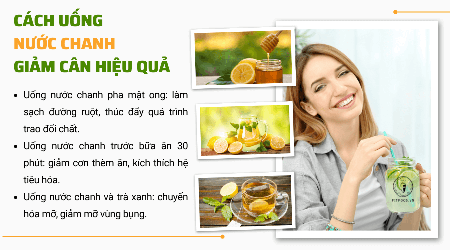 Cách uống nước chanh giảm cân hiệu quả trong 1 tuần