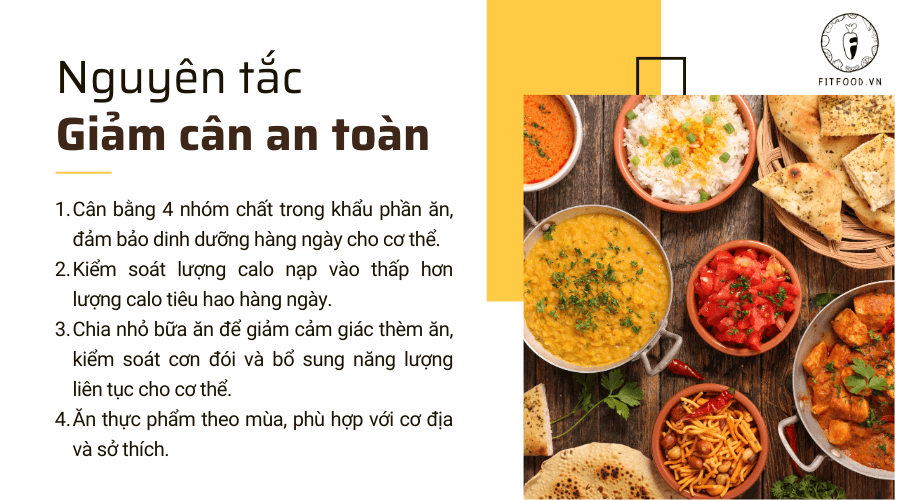 4 nguyên tắc xây dựng chế độ ăn giảm cân