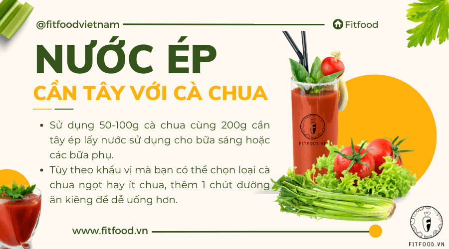 Nước ép cần tây và cà chua