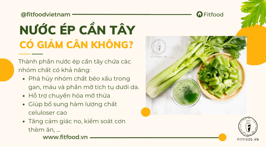Nước ép cần tây có giúp giảm cân không?