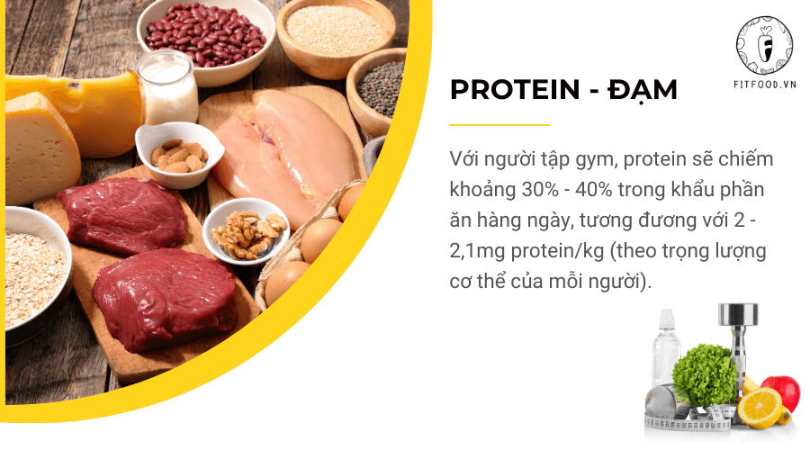 Tập gym nên ăn gì - Protein - chất đạm