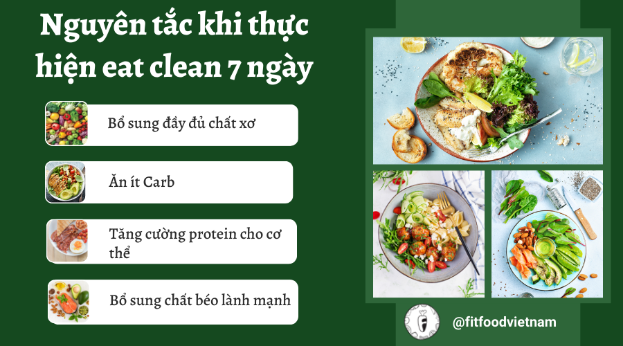 nguyên tắc khi thưc hiện eat clean 7 ngày