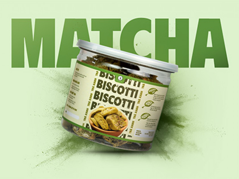 Biscotti vị trà xanh 0